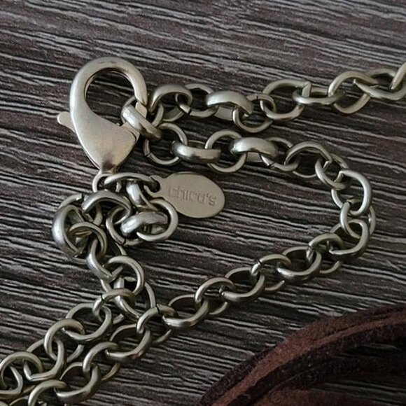 Chico’s Brown Tiger’s Eye Tassel Necklace – Statement Beaded Pendant Jewelry - Picture 4 of 4